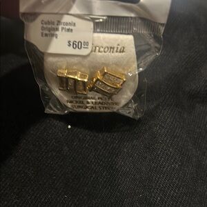 Gold Cubic Zirconia Earrings